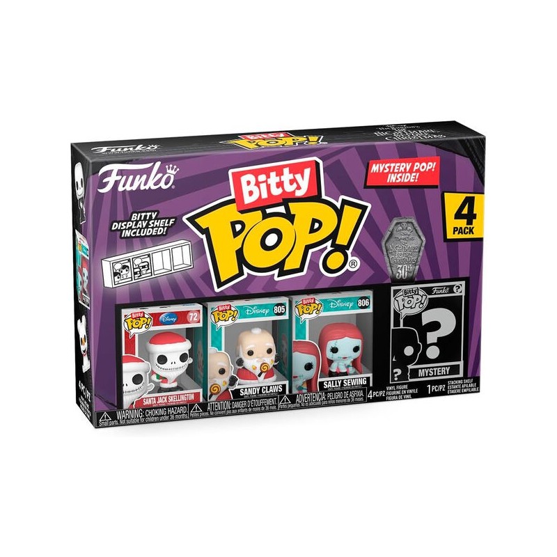 Blister 4 figures Bitty POP Disney Nightmare Before Christmas Santa Jack